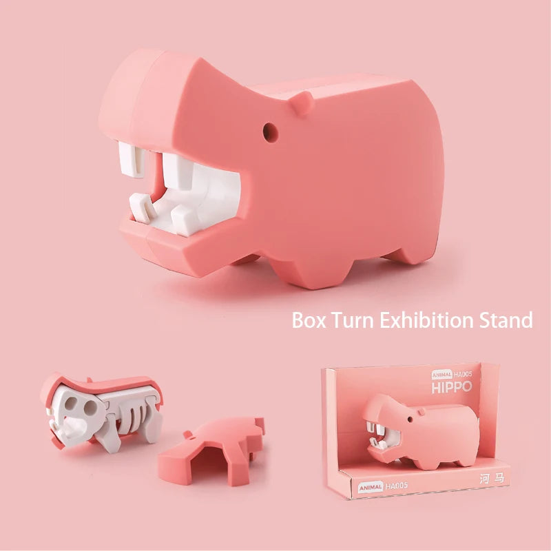 Puzzle DIY Magnetic Construction Set Cute Arboreal Animal Hippo 3D Model Kit Elephant Lion Early Child Educational Toy Halftoys