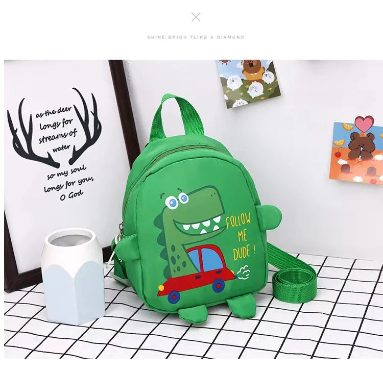 1 PCS Kids Cartoon Mini Dinosaur Backpack Anti Lost Bag Kindergarten School Bag Backpack