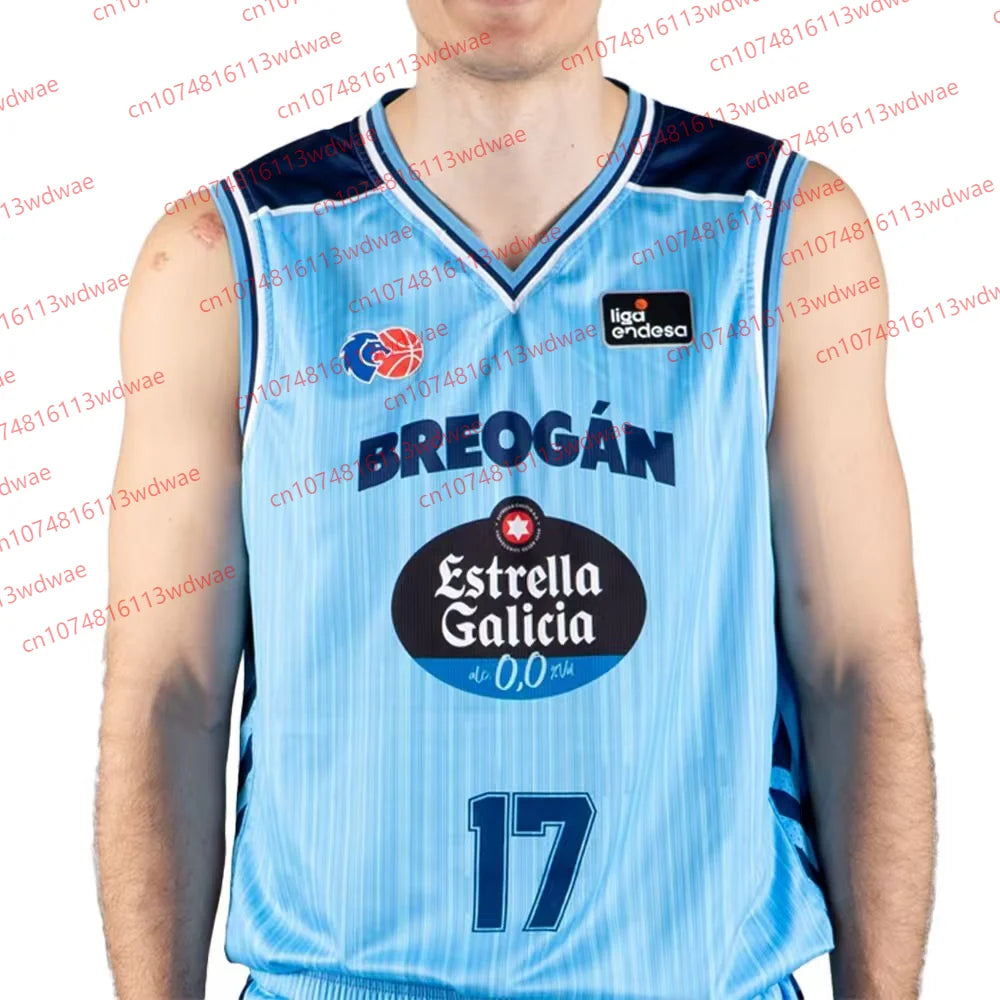Spanish Basketball League Jersey 25 Basketball Sports Vest CB Breogán Basketball Jersey Kit Francis Alonso 10 Jersey Kit Kid Tee
