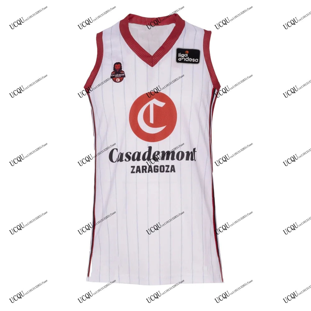 ACB Spain 2025-26 New Arrival Zaragoza Basketball T-shirt Home Away Casual Sports 3D Print Adult KID Training jerseys Hot Sale