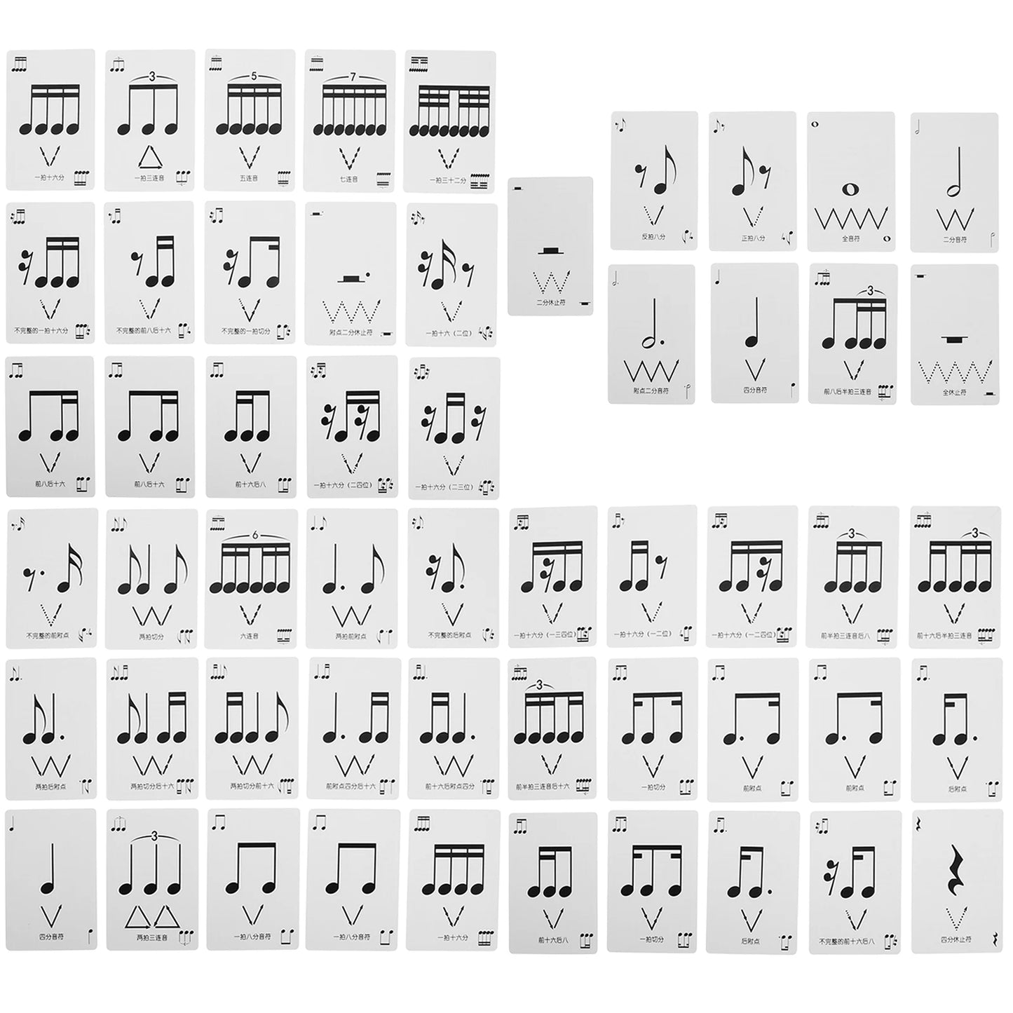 1 Box Education Flashcards Rhythm Practice Cards Music Theory Learning Game Music Teaching Props Sturdy Paper Note Cards