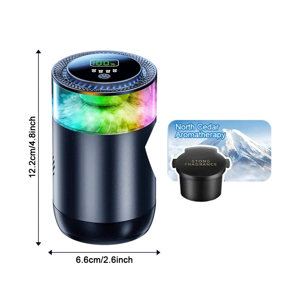 Smart Car Air Freshener Perfumes Diffuser Humidifier 4 Gear Adjustable Smell Automatic On/Off Digital Display Car Aromatherapy