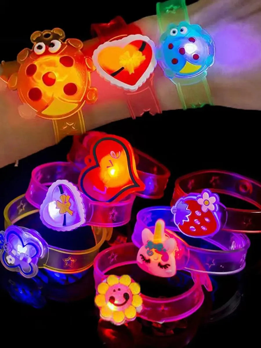 10/20/30PCS Cartoon Luminous Glowing Bracelets Watch Toys Chidren Pinata Birthday Favor Kids Gifts Christmas Gift Bag Fillers