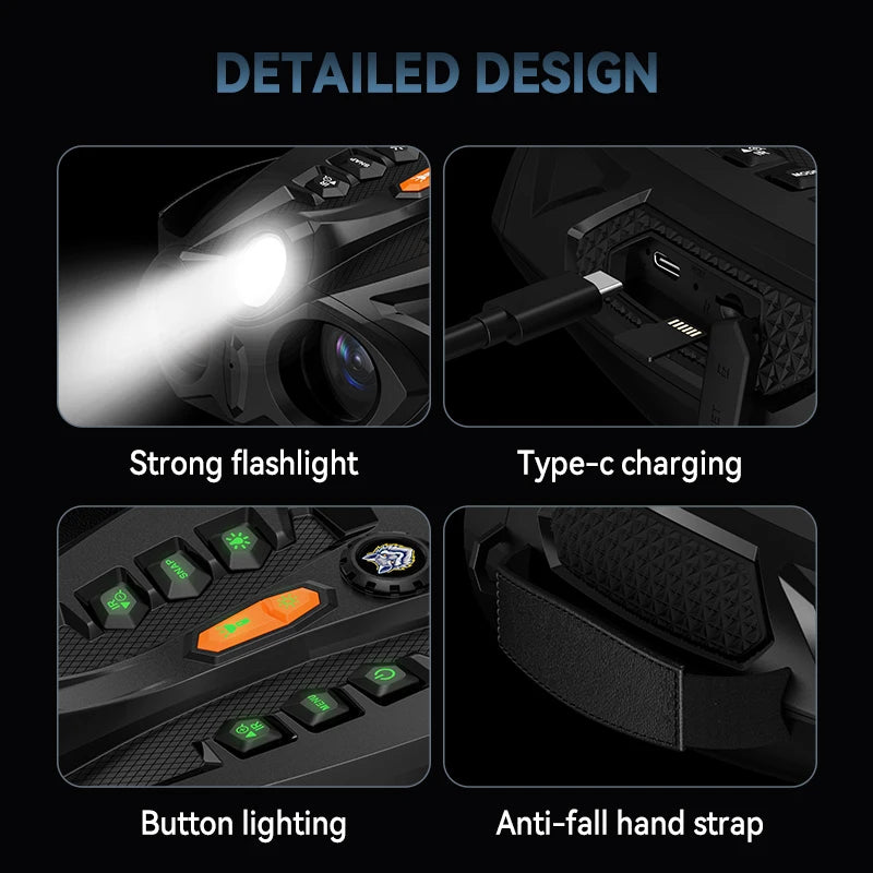 4.0'' Screen 4K Night Vision Binoculars 10X Digital Zoom With Tactical Light 5000mAh Infrared Night Vision Goggles for Camping