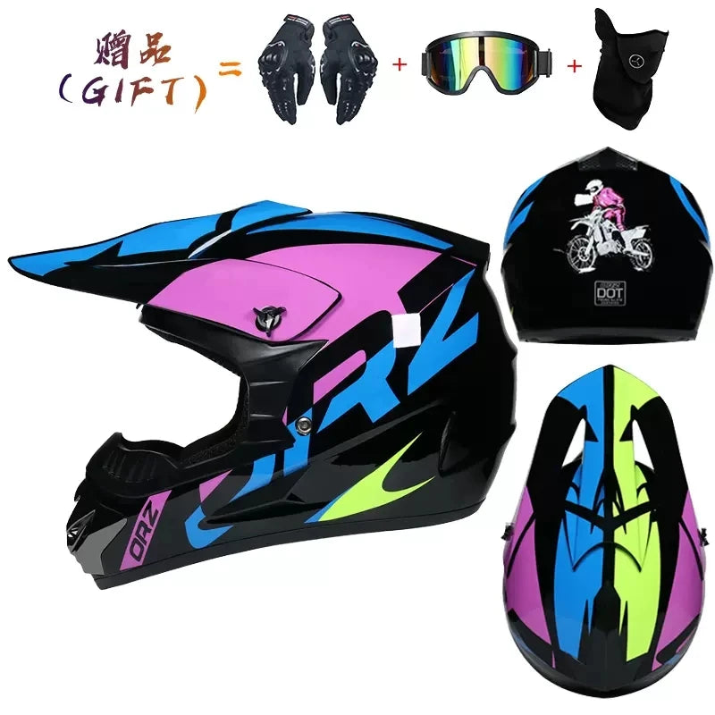Safety Motocross Helmet man Casco Motocross Bicycle Downhill Capacete ATV Cross Helmet Child Motorcycle Helmet Dot Abs Unisex