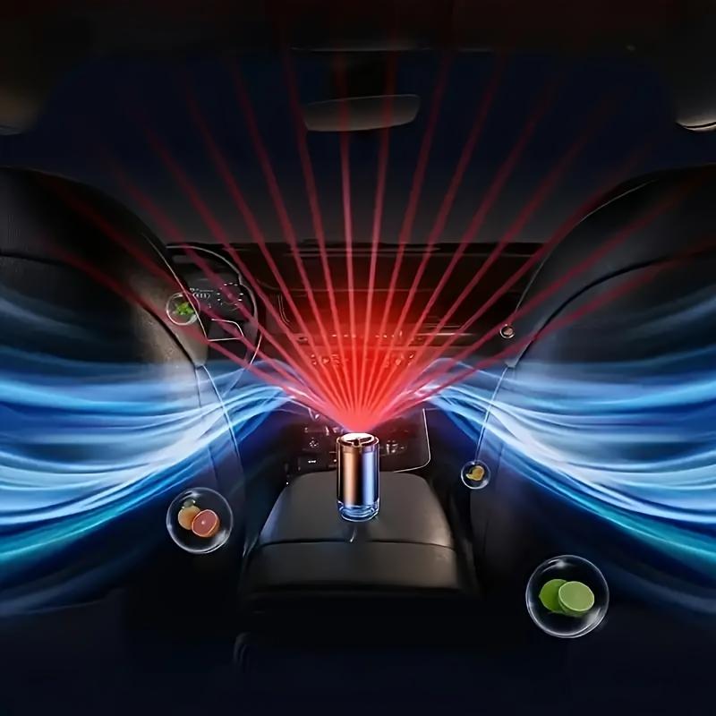 Smart Car Air Freshener with Star Projector & Essential Oil Diffuser - 50ml Long-Lasting Aroma Diffuser with Automatic On/Off