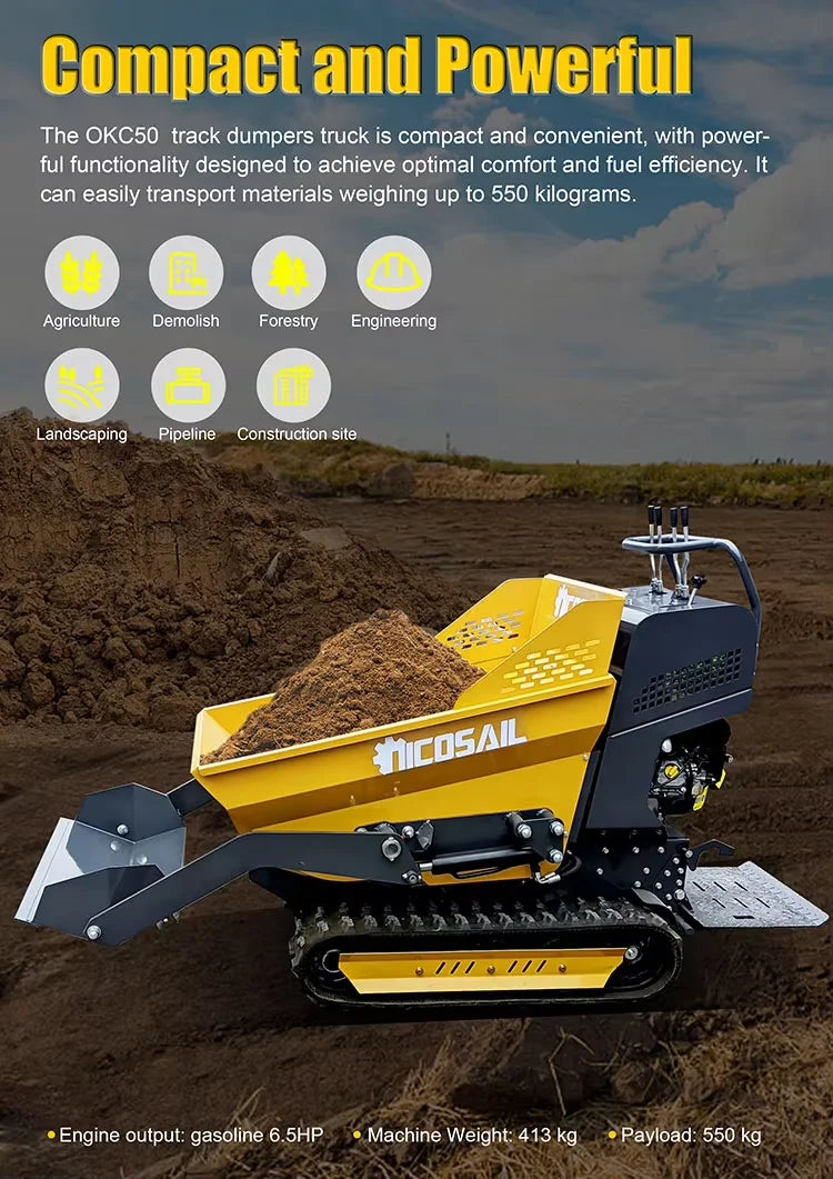 1200KG engineering 360 degree tilt transport dump truck 2025 new model multi-scene use source factory cost price direct sales