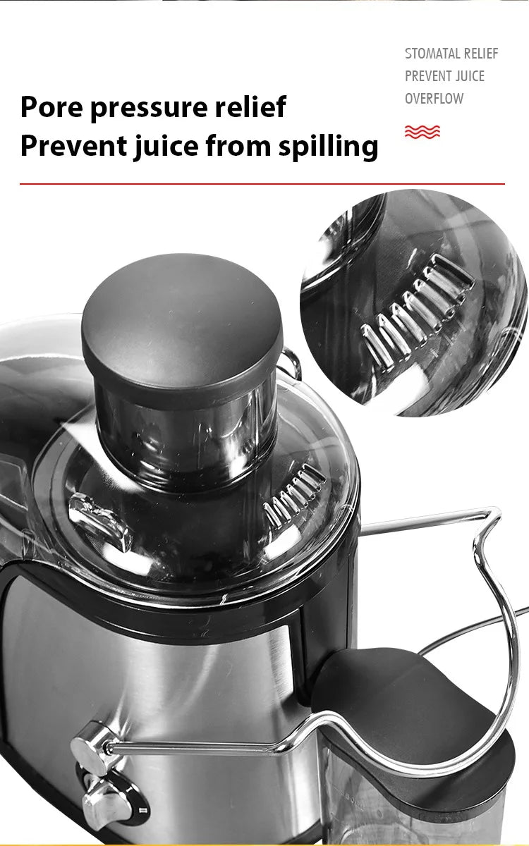 800W Centrifugal Electric Juicer Machine With 3inch Big Mouth Fruits And Vegetable Juice Extractor 2 Speeds Mixer Blender