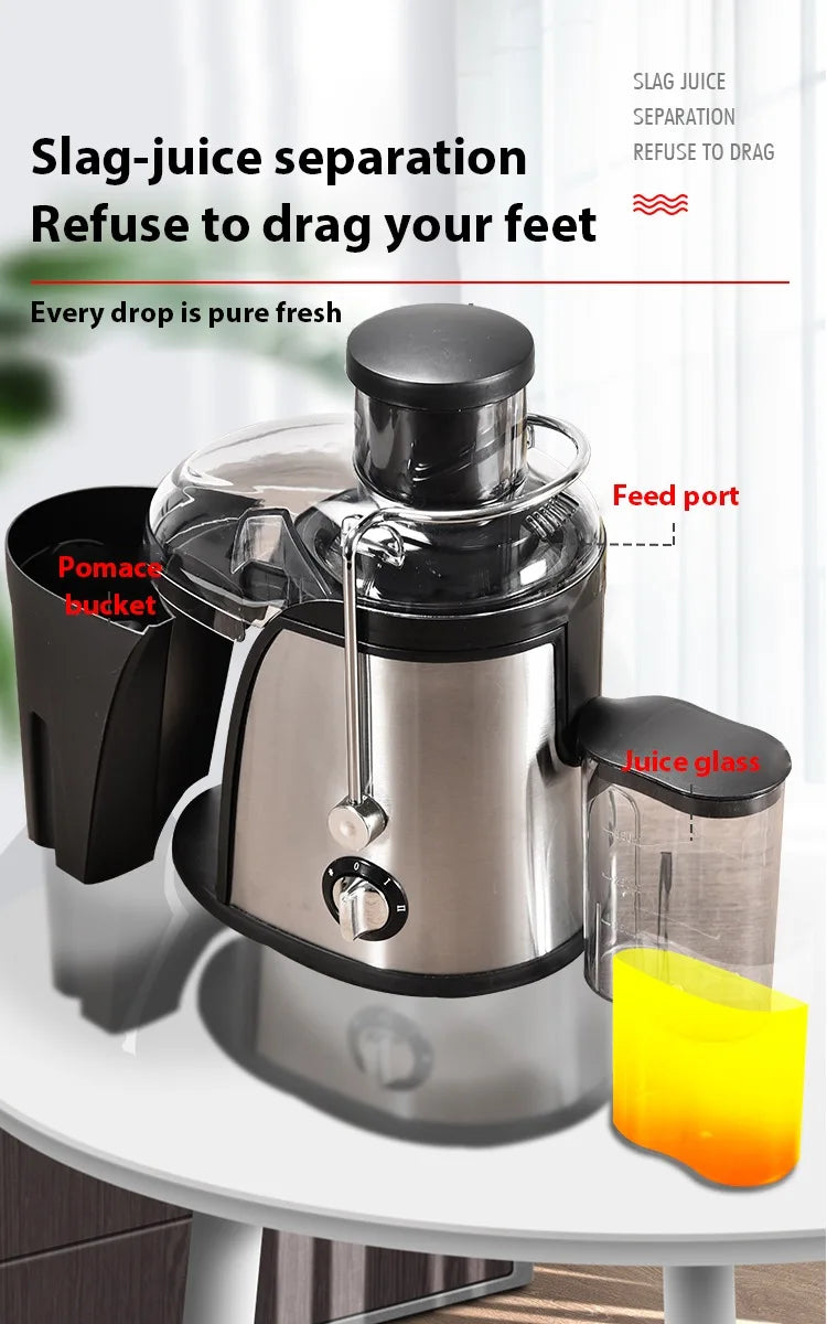 800W Centrifugal Electric Juicer Machine With 3inch Big Mouth Fruits And Vegetable Juice Extractor 2 Speeds Mixer Blender