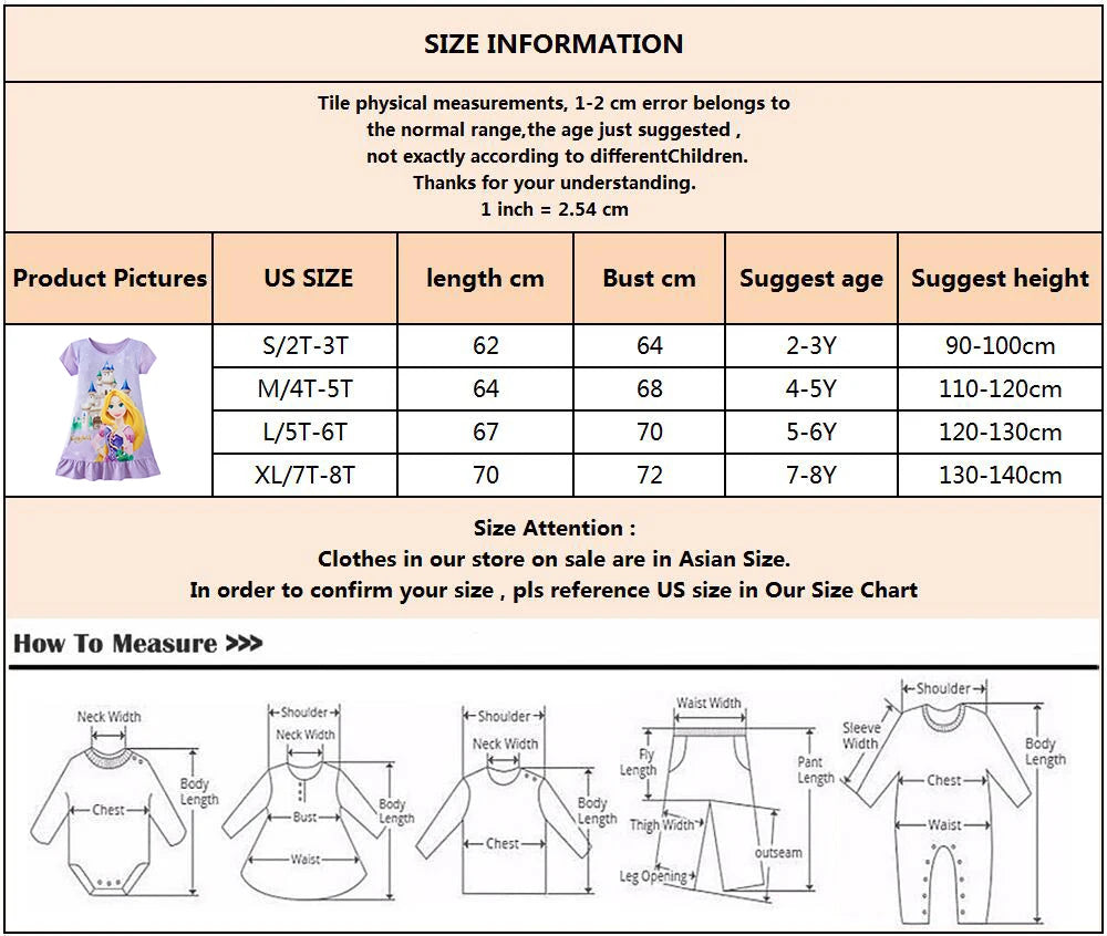 New Summer Kids Cartoon 3-8Years Mermaid Dress Sleepwear Princess Girls Printing Nightgowns Children Party Dresses Pajamas