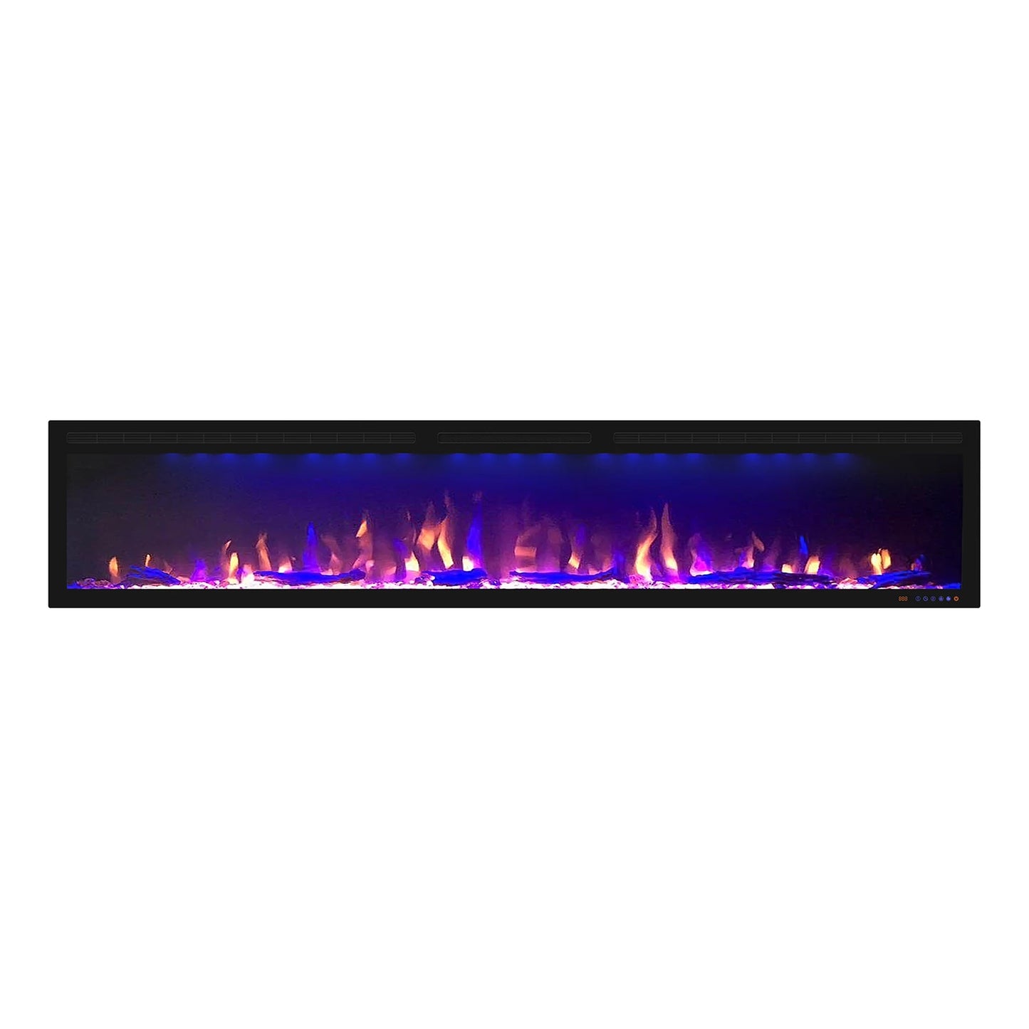 LUXSTAR Indoor 88 Inch Electric Fireplace Heater 1.5kw Remote Control Decor LED Flame Slimline Electric Fireplace Media
