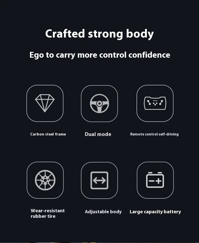 Bedouch Four-Wheel Electric Toy Car for Adults and Kids Battery-Powered Ride for Drifting and Kart Racing