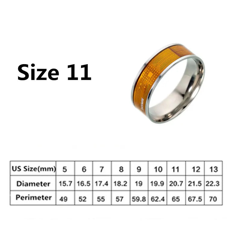 Multifunctional Unisex Stainless Steel NFC Smart Chip Ring Intelligent Ring Couple Finger Digital Rings Jewelry Accessories