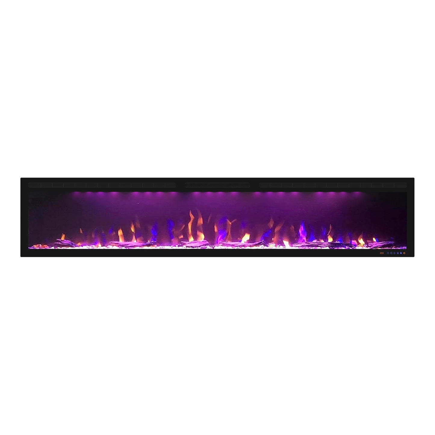LUXSTAR Indoor 88 Inch Electric Fireplace Heater 1.5kw Remote Control Decor LED Flame Slimline Electric Fireplace Media