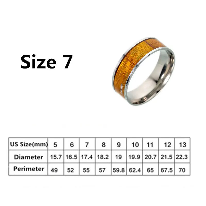 Multifunctional Unisex Stainless Steel NFC Smart Chip Ring Intelligent Ring Couple Finger Digital Rings Jewelry Accessories