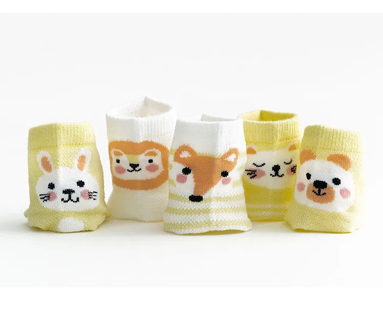 5Pairs/lot 0-24M Infant Baby Socks Baby Socks for Boys Girls Cotton Mesh Newborn Toddler First Walkers Baby Clothes Accessories