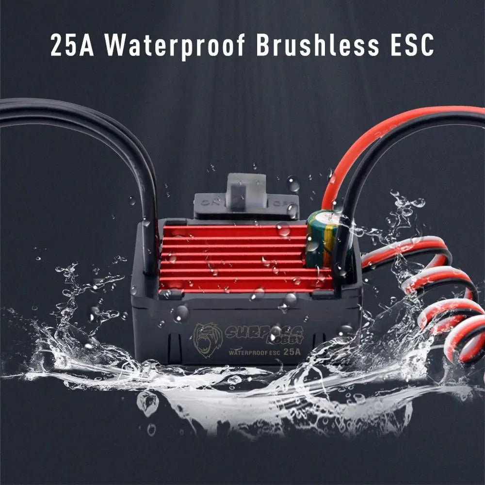 Surpass Hobby Waterproof 25A 35A 45A 60A 80A 120A 150A Brushless ESC Speed Controller XT60 Plug For 1/8 1/10 1/12 RC Car Toys