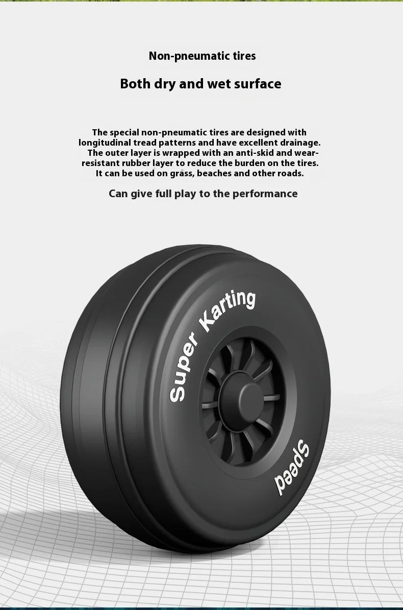 Bedouch Four-Wheel Electric Toy Car for Adults and Kids Battery-Powered Ride for Drifting and Kart Racing