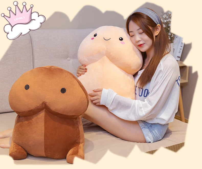 1pc 50CM Cute Penis Plush Toy Pillow Sexy Soft Toy Stuffed Funny Cushion Simulation Lovely Christmas Gift for Girlfriend Lover
