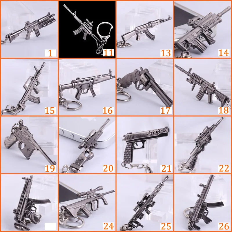 Novelty Counter Strike Gun AK47 Keychain Men Trinket Awp Rifle Sniper CS GO Saber Men's Bag Car Key Chain Jewelry Souvenirs Gift