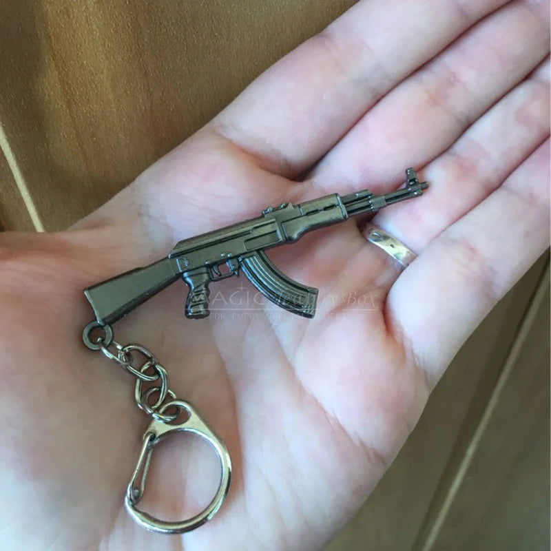 Novelty Counter Strike Gun AK47 Keychain Men Trinket Awp Rifle Sniper CS GO Saber Men's Bag Car Key Chain Jewelry Souvenirs Gift