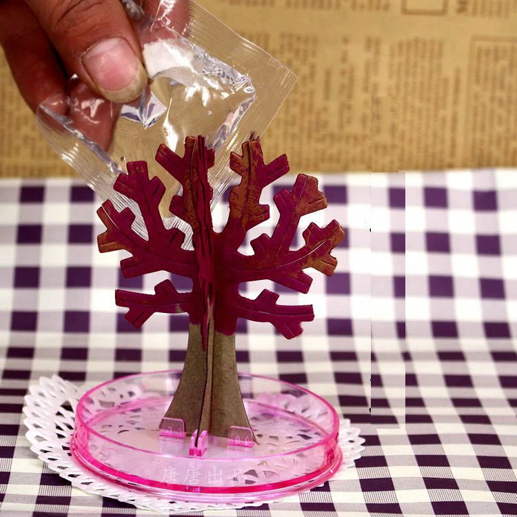 1 PCS 90mm Pink Magic Growing Paper Sakura Tree Magical Christmas Trees Desktop Cherry Blossom Educational Science Toys Funny