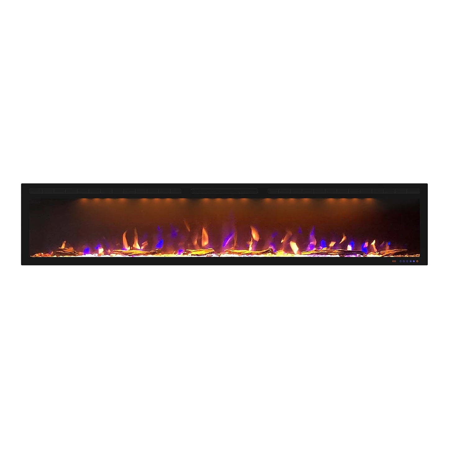LUXSTAR Indoor 88 Inch Electric Fireplace Heater 1.5kw Remote Control Decor LED Flame Slimline Electric Fireplace Media