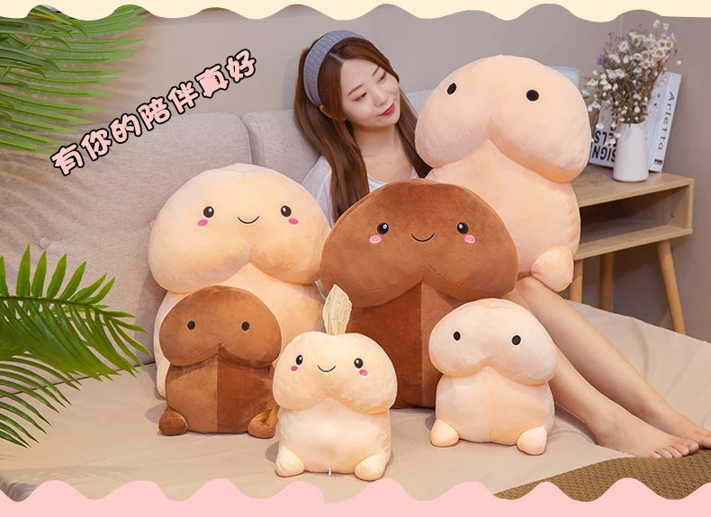 1pc 50CM Cute Penis Plush Toy Pillow Sexy Soft Toy Stuffed Funny Cushion Simulation Lovely Christmas Gift for Girlfriend Lover