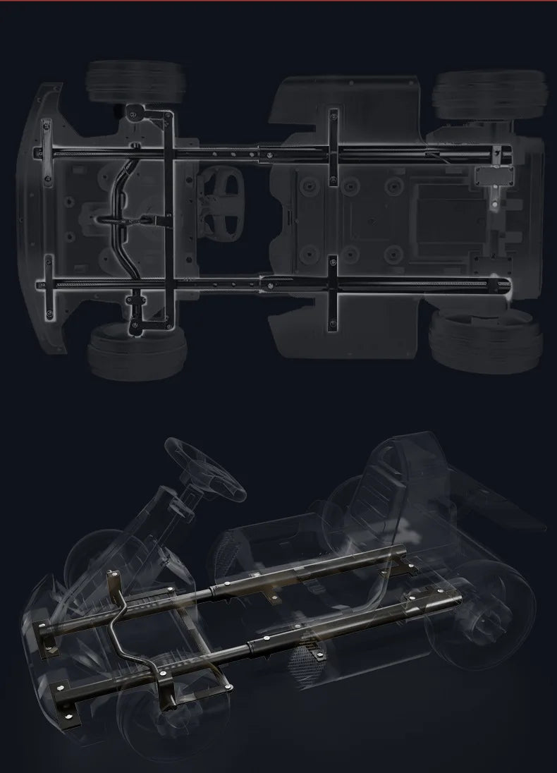 Bedouch Four-Wheel Electric Toy Car for Adults and Kids Battery-Powered Ride for Drifting and Kart Racing