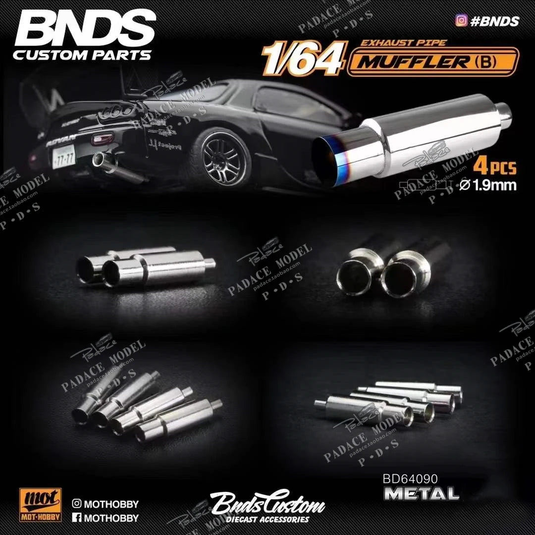 2022Y 1：64 BNDS Brake/Tow Hooks/Windshield Wipers/Pedal/Exhaust Pipe Muffler 1/64 Car Model 64032/64033/64047/64048/64090/64091