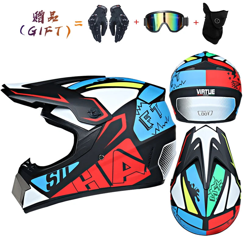 Safety Motocross Helmet Casco Motocross Bicycle Downhill Capacete ATV Cross Helmet Child Motorcycle Helmet Dot Abs 1KG Unisex