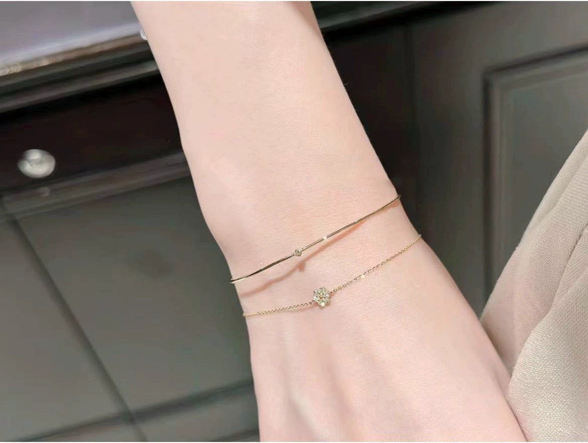 Ordi New Arrival Minimalist Elegant Extremely Fine Brace Lace Bracelet Women 925 Silver Plated Zircon Jewelry Girlfriends' Gift