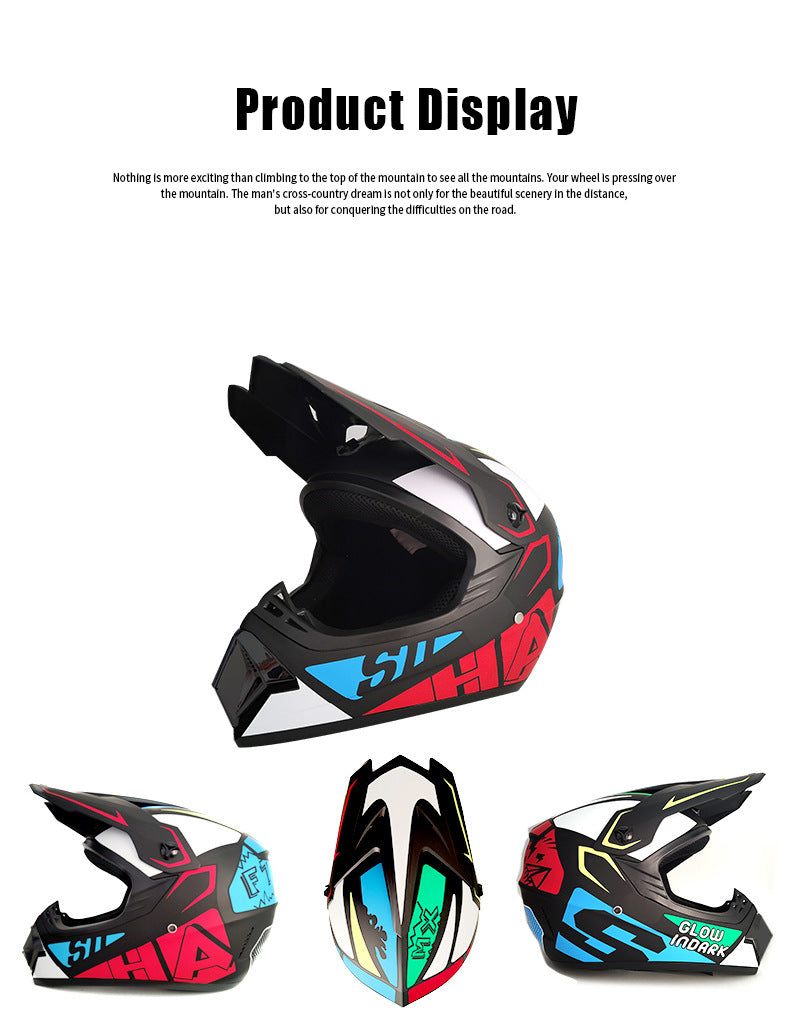 Motorcycle Youth Kids Child full Helmet Children Helmets Motocross Casco Moto Off-road Goggles Gloves Protective Cycling Casque