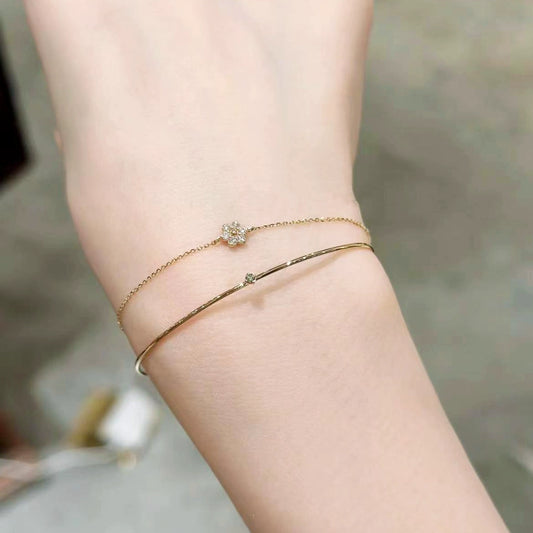 Ordi New Arrival Minimalist Elegant Extremely Fine Brace Lace Bracelet Women 925 Silver Plated Zircon Jewelry Girlfriends' Gift