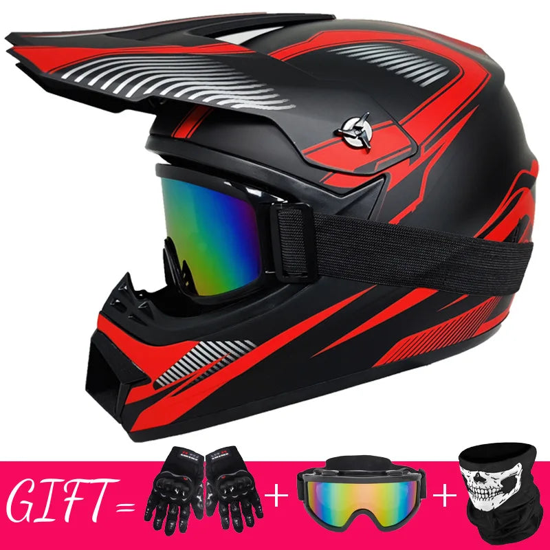 Motorcycle Helmet Off-road Bike Helmet Capacete Motocross Casco send 3 men kids gift Motocross Downhill AM DH Cross Helmet