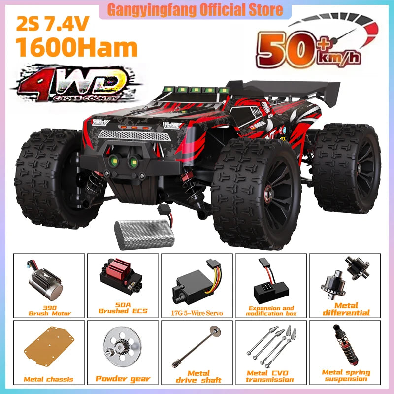 SG116 9522PRO 85KM/H High Speed RC Car Brushless 4WD Off-Road Drift Remote Control Car 1:16 Professional Racing Cars vs SG116MAX
