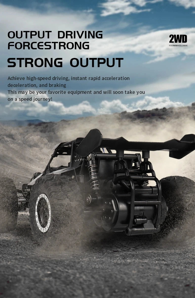 Remote Control Car RC Drift Racing 1:16 Vehicle Off Road Alloy 2.4G Radio High-Speed Trucks With LED Light Climbing Gift Kid Toy