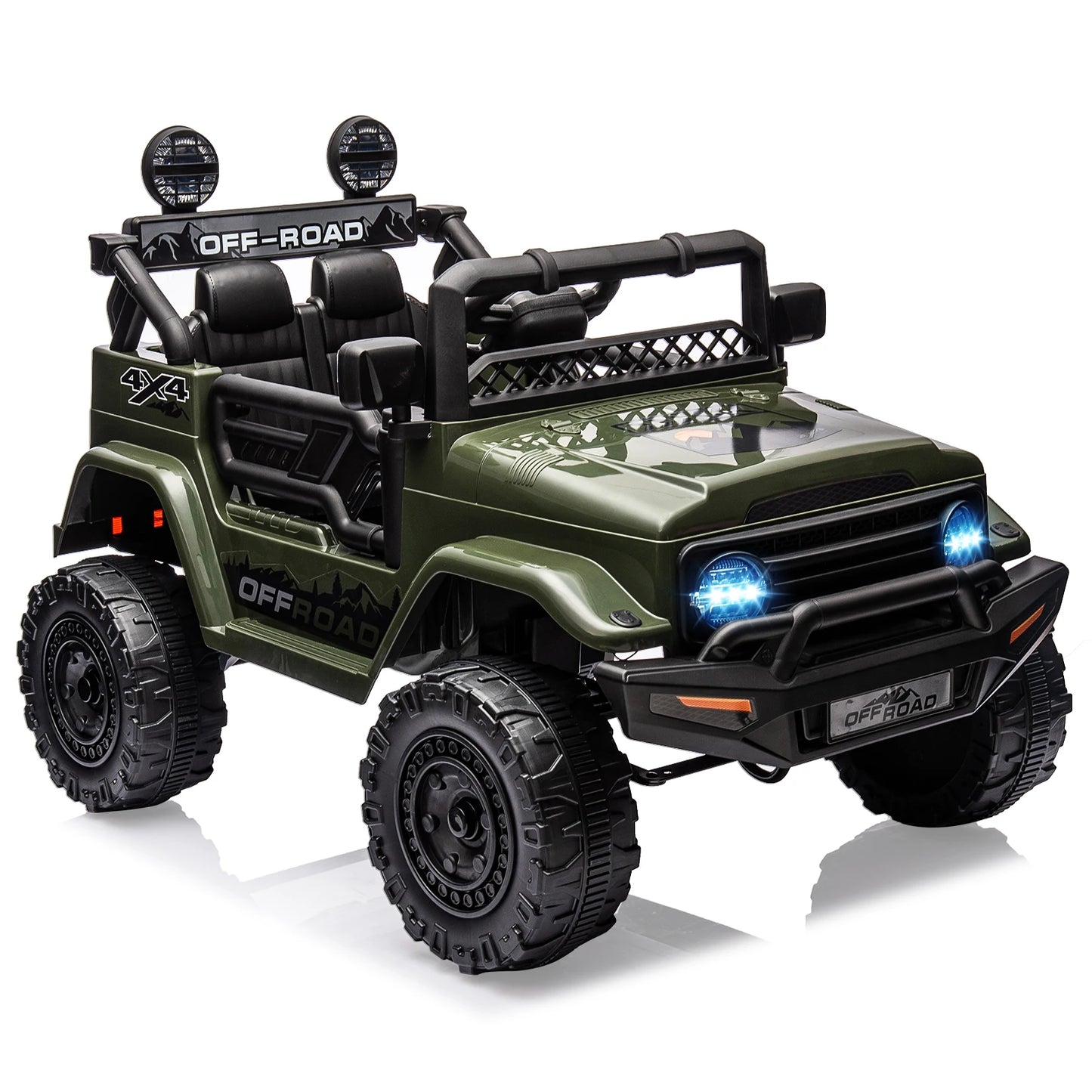 12V Kids Ride On Truck with Remote Control Spring Suspension Bluetooth Connectivity and Led Lights Ride On Toys for 3-6 yrs