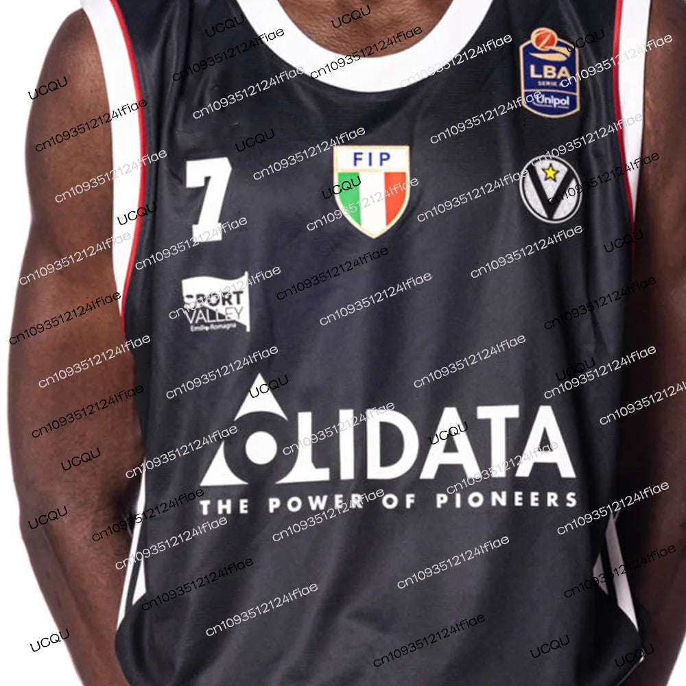 25/26 New Bologna Virtus Basketball Jersey Italian Men's Basketball Sports Vest Fan Special Player Kit Basketball Game Jersey