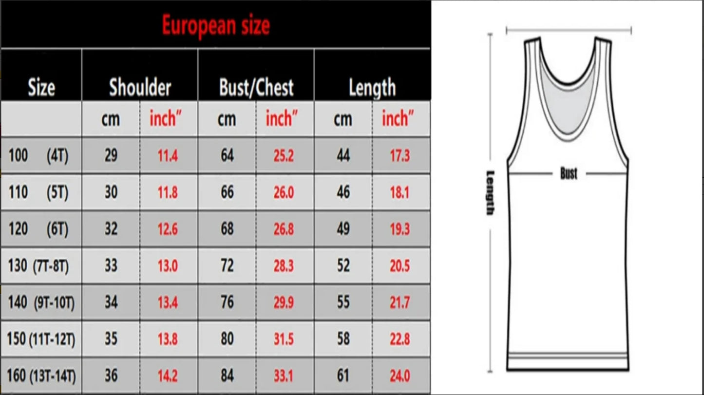 Malaga Trendy Now 3D Printed Basketball Sleeveless T-Shirt - Adults & Kids, Breathable Dry, Comfortable, for Daily & Sports Wear