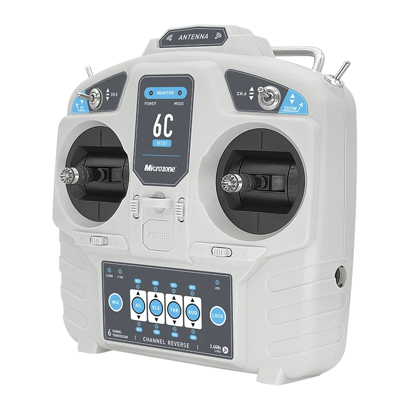 MicroZone MC6C Mini V2 2.4G 6CH Remote Control Transmitter w/ Receiver  For RC Airplane Drone Multirotor Helicopter Boat