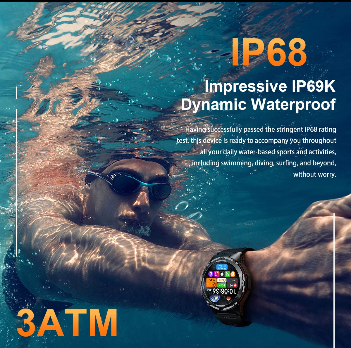 2025 NEW Popular Outdoors GPS tracker Sports Smart Watch Men 500mAh NFC HD Call IP68 depth waterproof Watch Men For Xiaomi Men