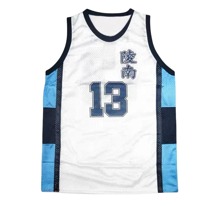 Shohoku Ryonan Anime White Blue Sports Uniform Jersey Shorts Set High School Sendoh Akira Cosplay Basketball Team Costume