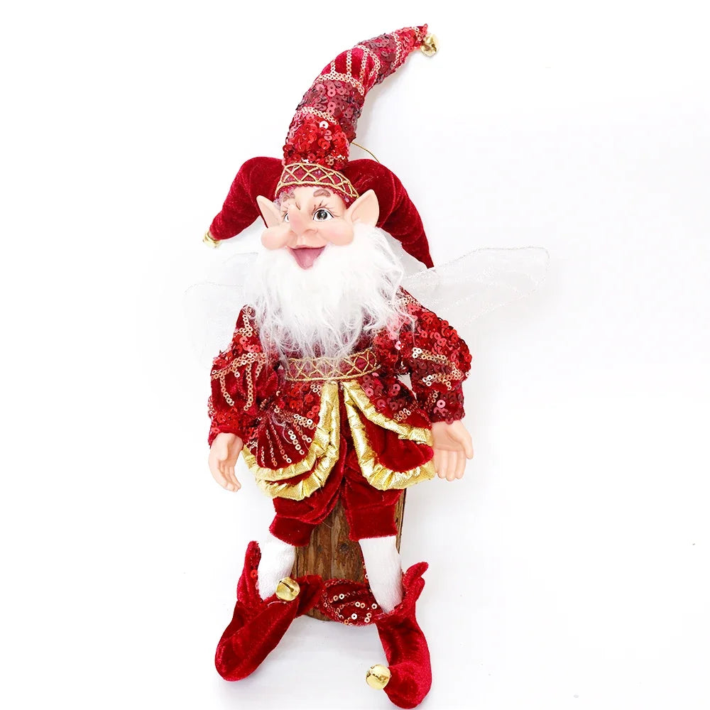 New 50CM Elf Doll Christmas Pendant Ornament Decor Elf Hanging Hanging Standing Decor Navidad New Year Kids Gifts