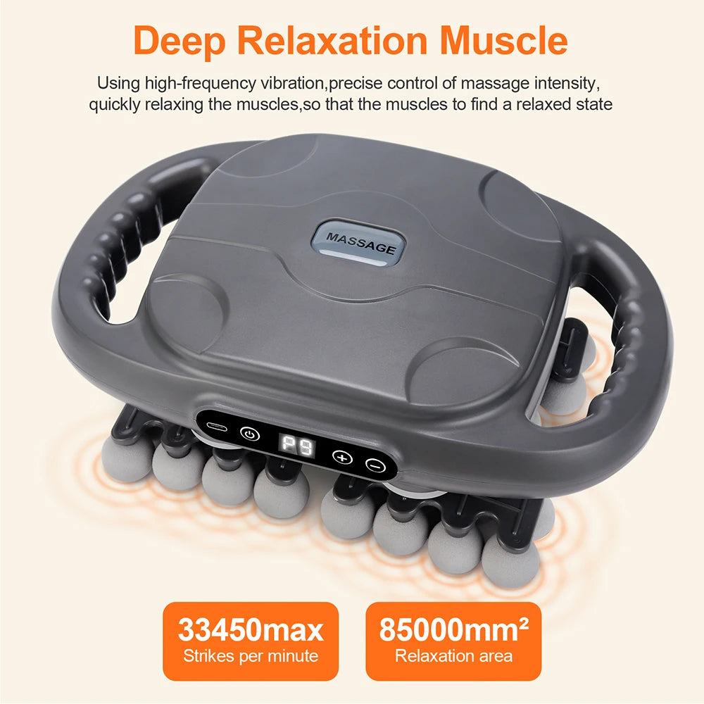 42-Heads Fascia Gun High-Frequency Vibration Body Massage Gun Back and Waist Massager Massager Neck Shoulder Massager masajeador