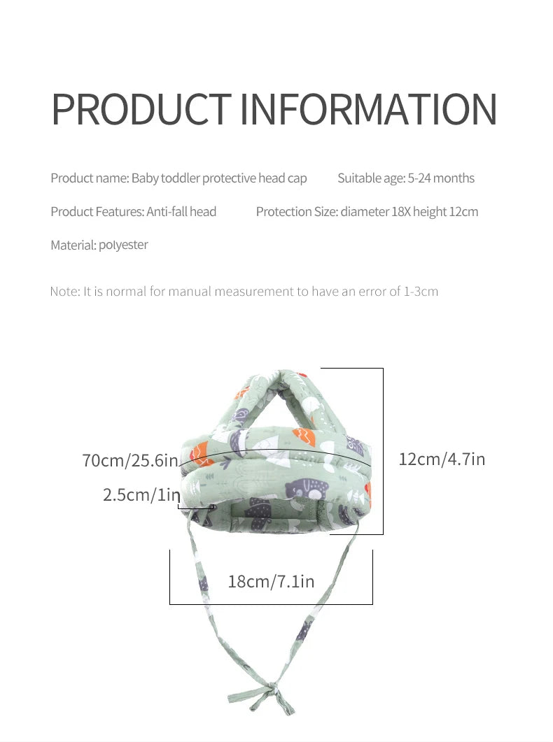 Baby head pillow anti-fall device Head protective pad summer anti-bump head learning to walk baby four seasons toddler hat