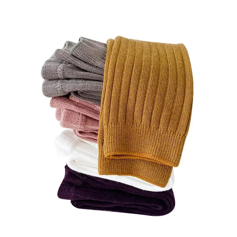 1 Piece Girls Toddler Baby Basic Ribbed Sweater and Leggings Footless Tights Kids Little Girls Dress Bottom Top Pants 1-6 Years