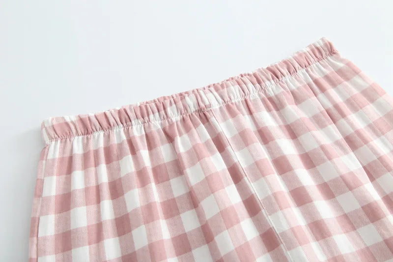 Baby Girl Boy Plaid Cotton Pajamas Set Toddler Teens Child Sleepwear Boutique Kid Home Suit Spring Autumn Baby Clothes 3-12Y