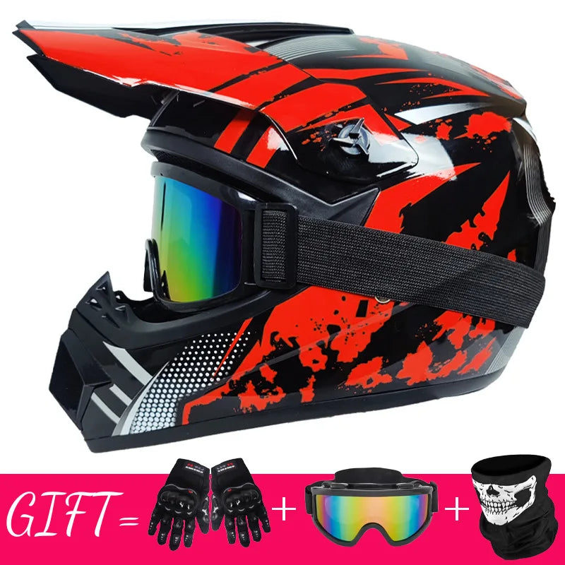 Motorcycle Helmet Off-road Bike Helmet Capacete Motocross Casco send 3 men kids gift Motocross Downhill AM DH Cross Helmet