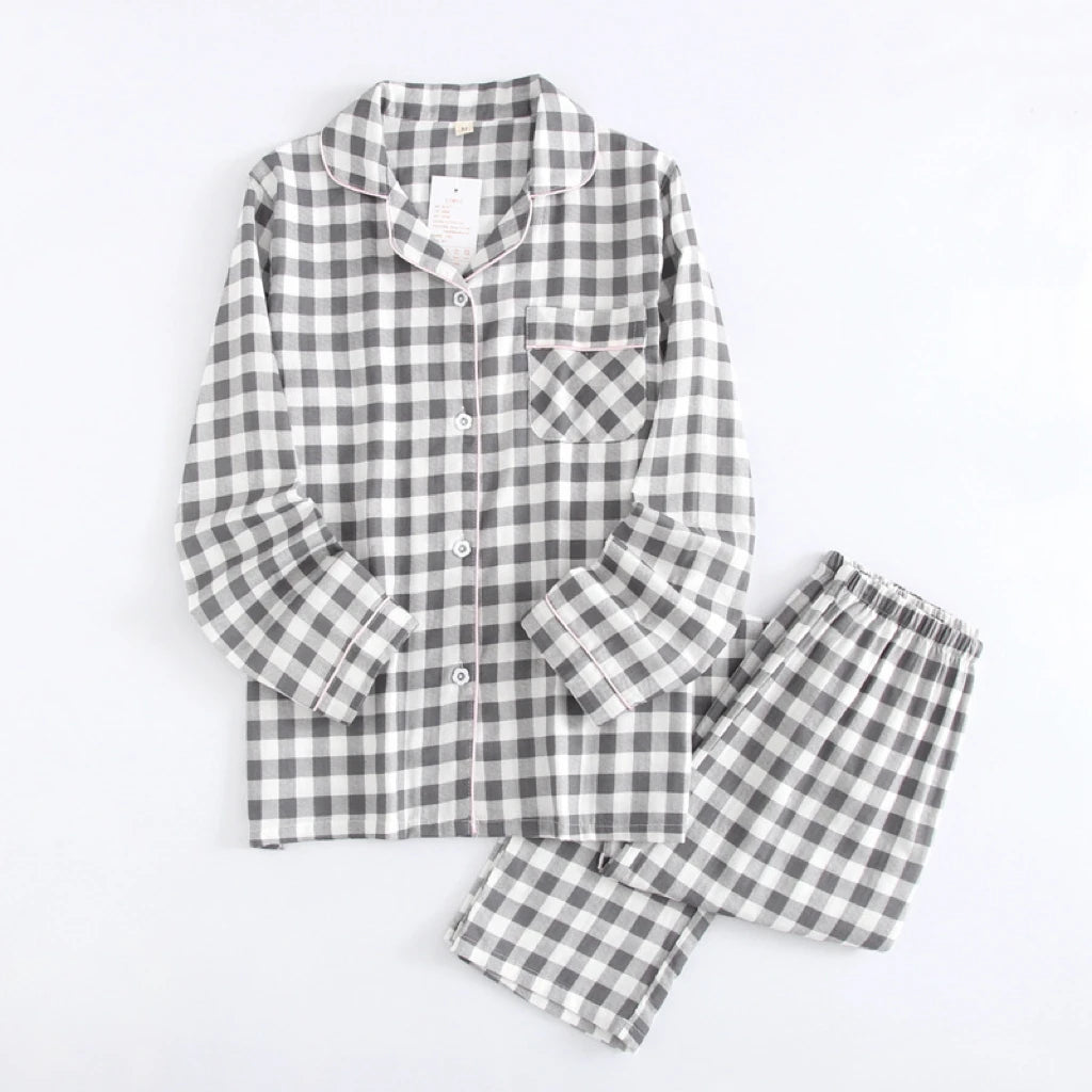 Baby Girl Boy Plaid Cotton Pajamas Set Toddler Teens Child Sleepwear Boutique Kid Home Suit Spring Autumn Baby Clothes 3-12Y